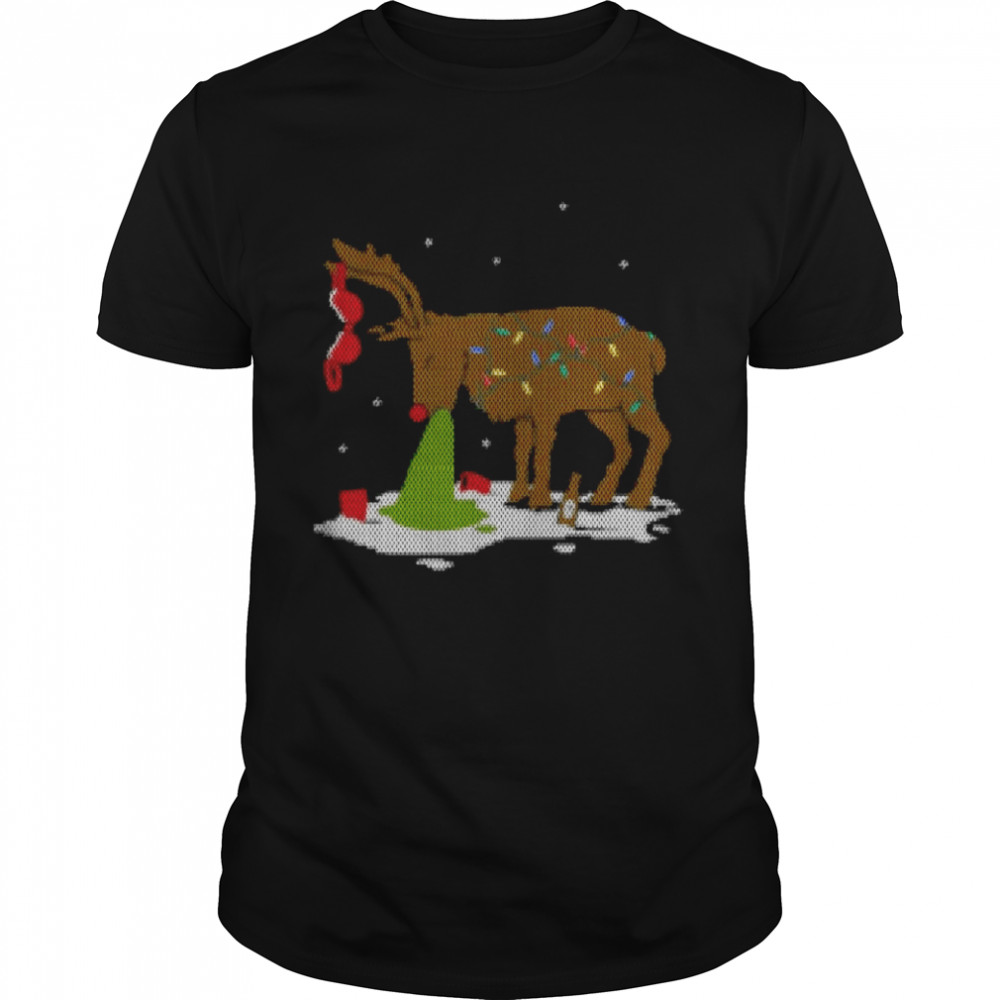 Ugly Pooping Reindeer Christmas shirt