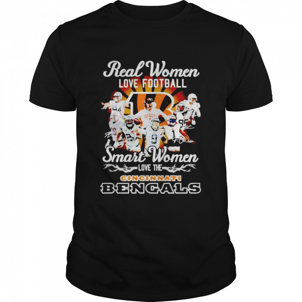 Real women love football love the Cincinnati Bengals signatures shirt