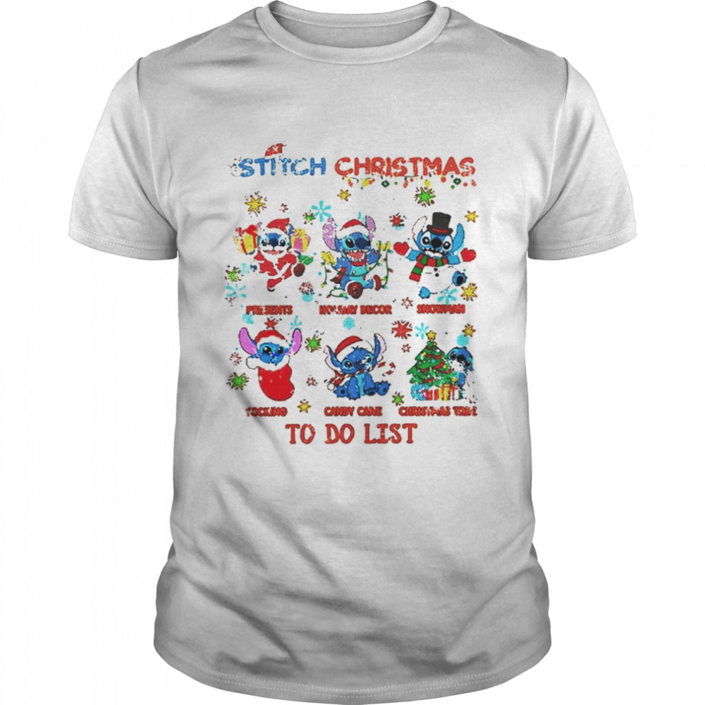 Stitch christmas to do list shirt