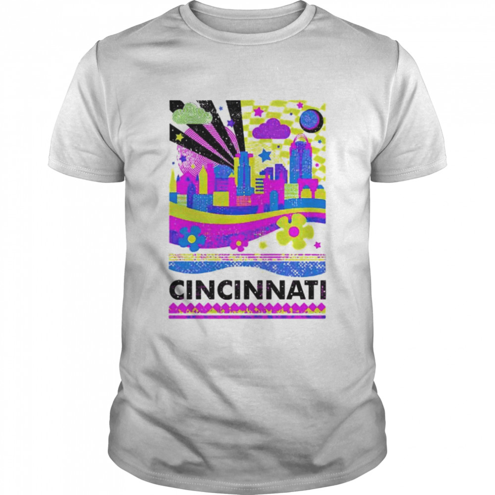 blinking Cincinnati city shirt