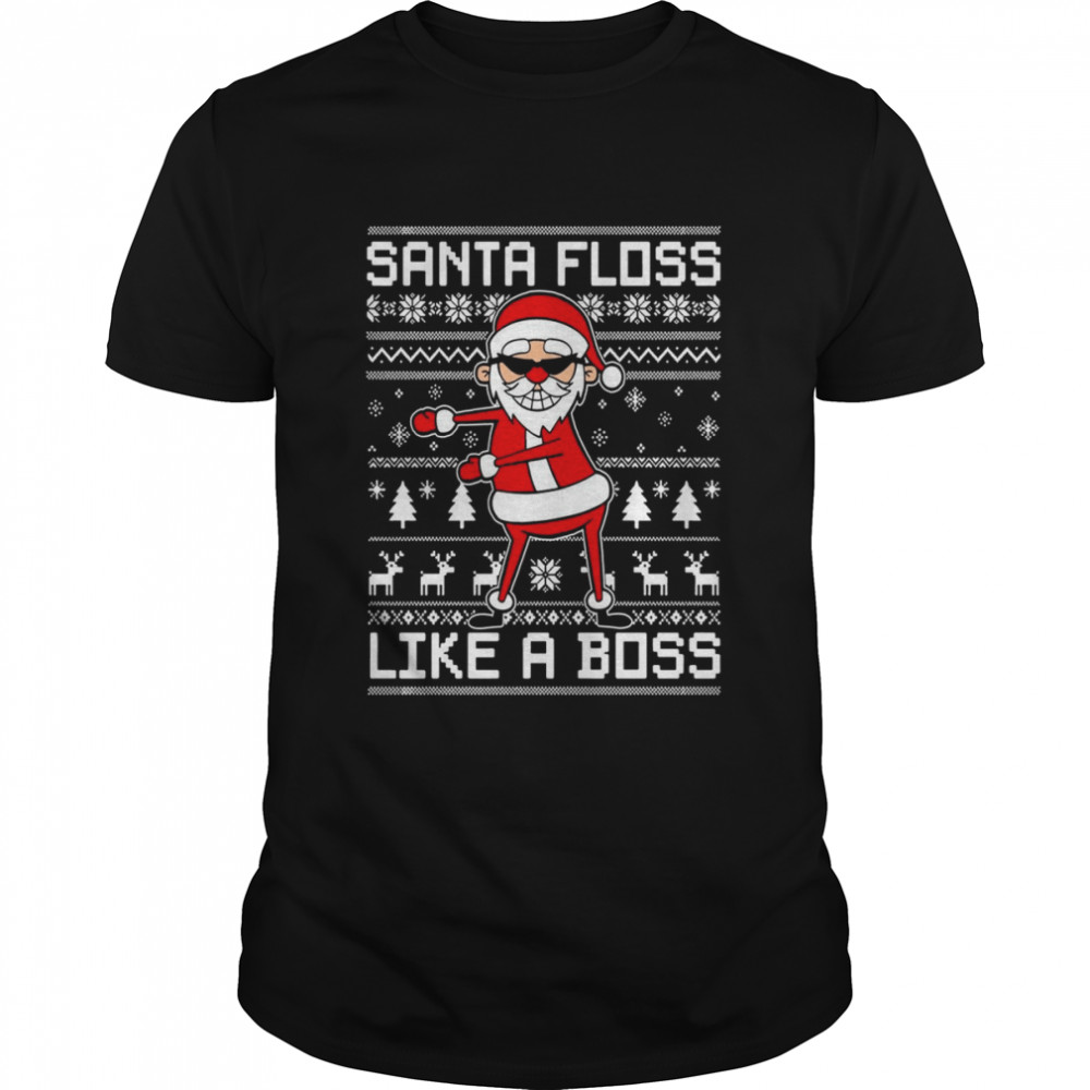 KIDS Santa Floss Like A Boss Ugly Christmas shirt