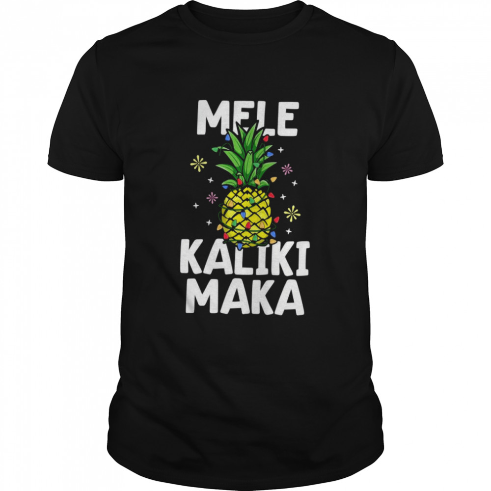 Mele Kalikimaka Tank Top Pineapple Gift Christmas Shirt