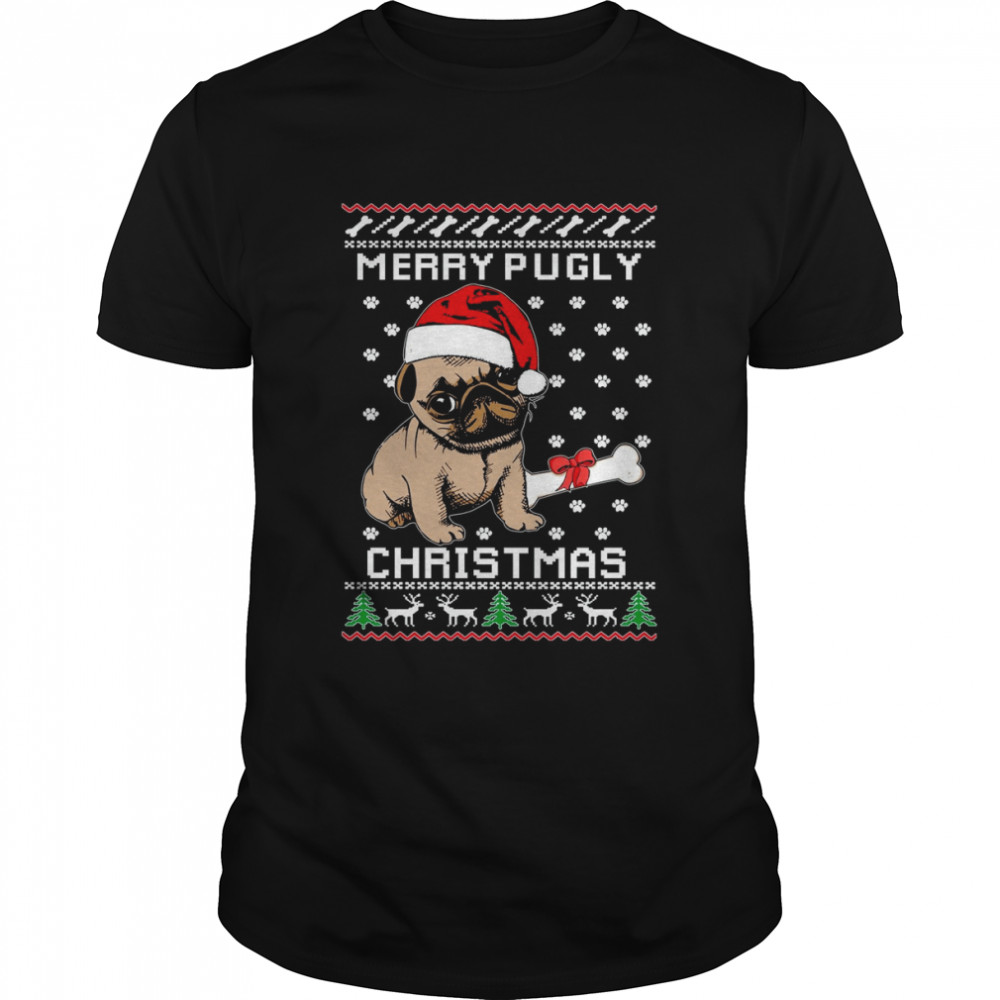 Merry Pugly Christmas Ugly shirt