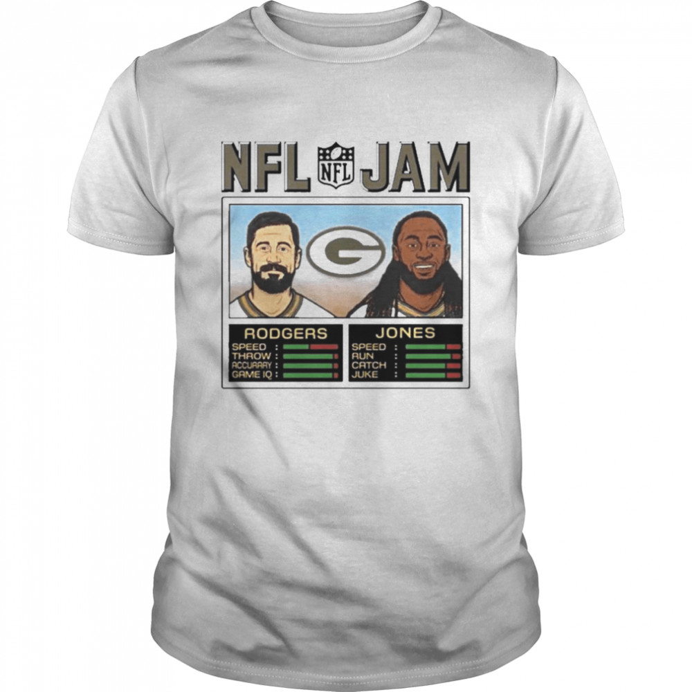 NFL Jam Green Bay Packers Rodgers and Jones shirt