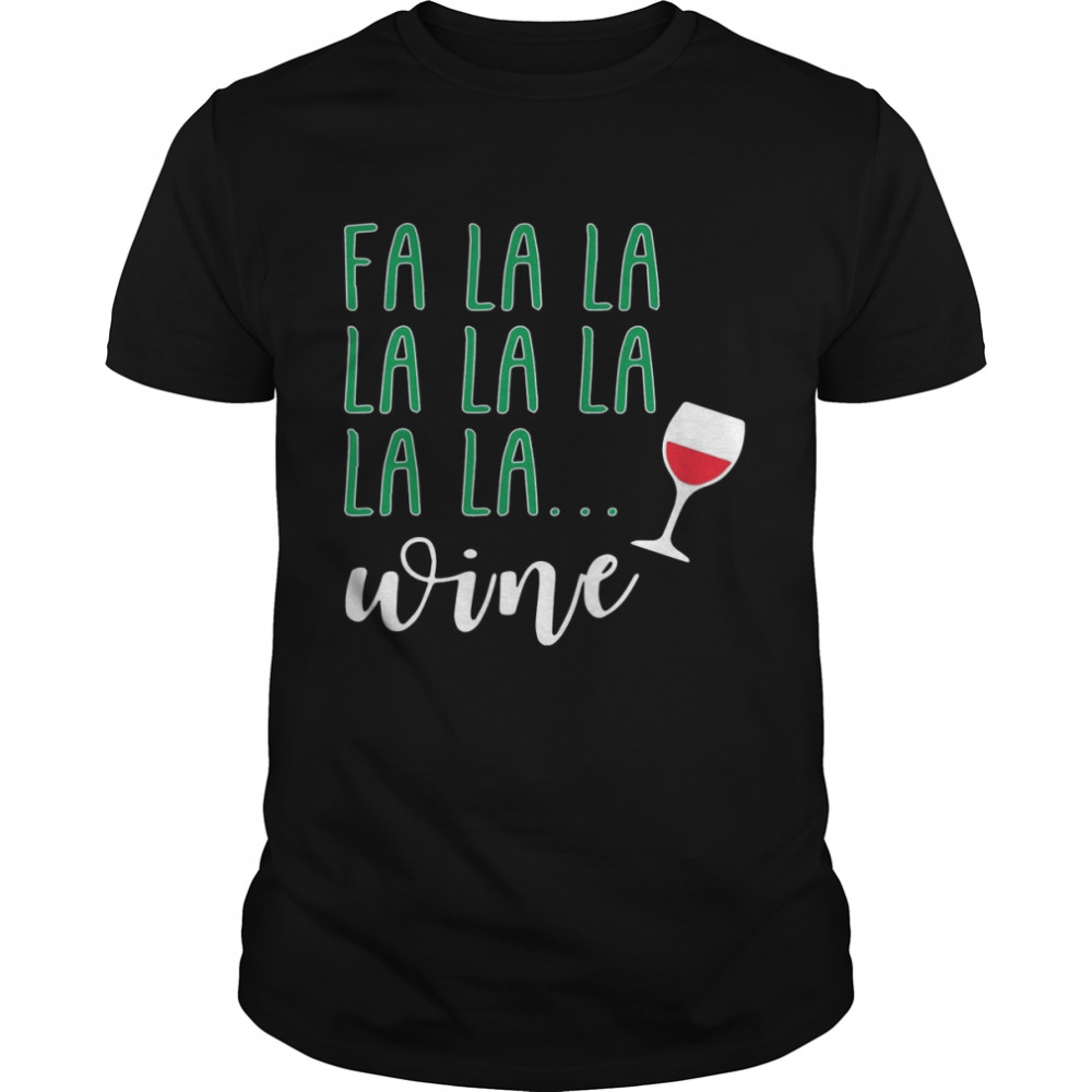 OnCoast Fa La La La Wine Ugly Christmas Sweater Funny Ugly Christmas Sweater Holiday Gift shirt