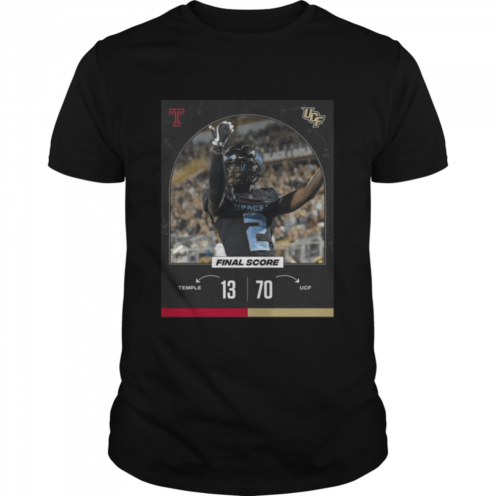 2022 temple 13 70 UCF Final Score 2022 gameday shirt