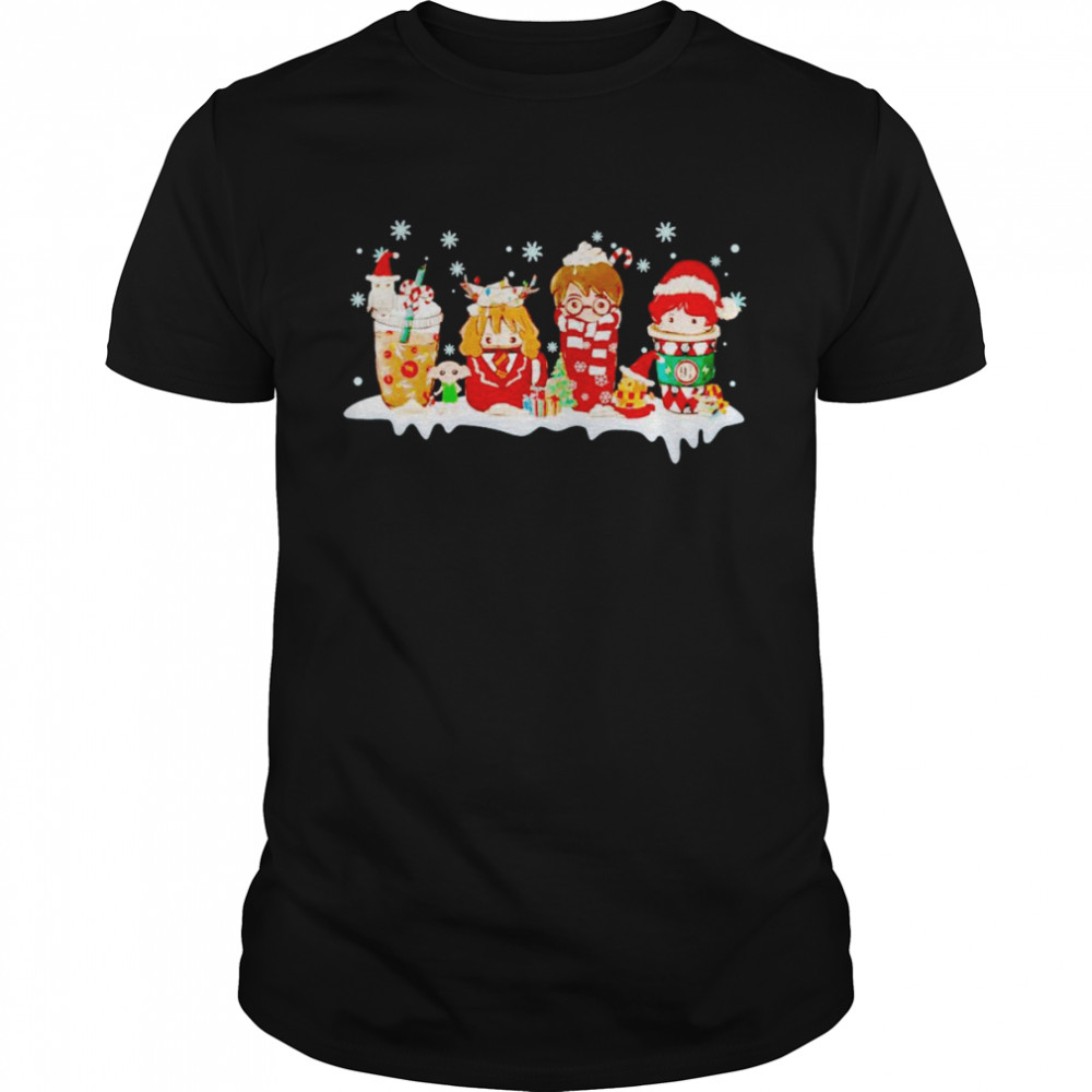 Harry Potter and Ron and Hermione cute christmas shirt