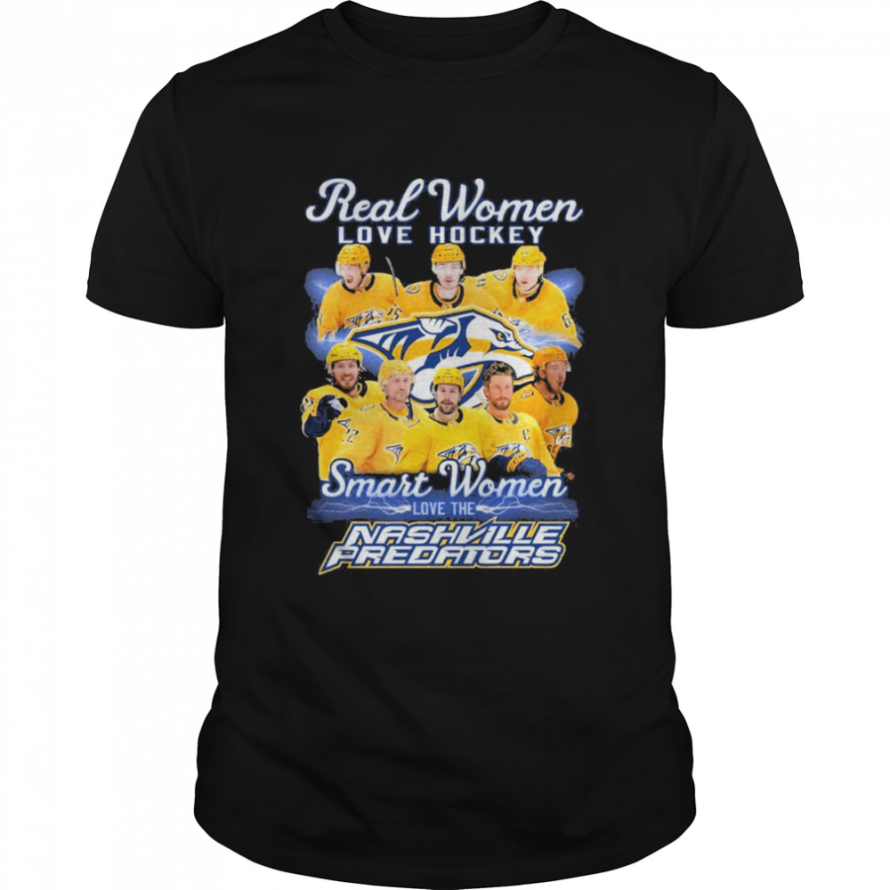 real Women love Hockey smart Women love the Nashville Predators 2022 signatures shirt