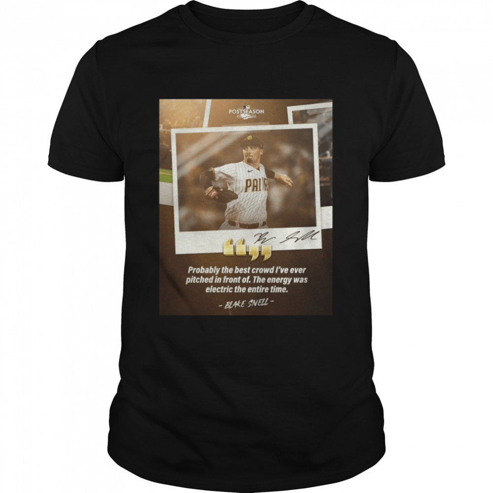 Blake Snell San Diego Padres Capture The Moment MLB Postseason 2022 Shirt