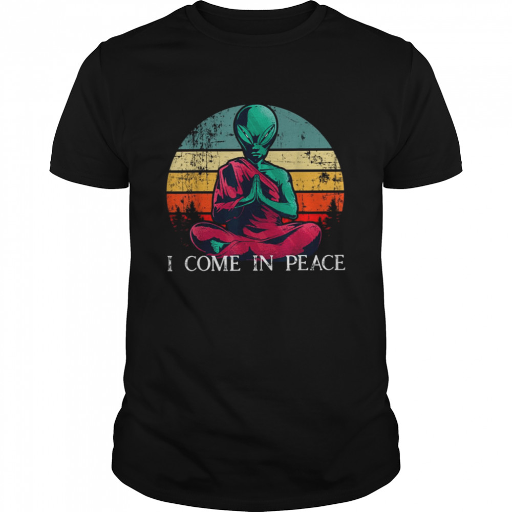 I Come In Peace Funny Alien Rave Edm shirt