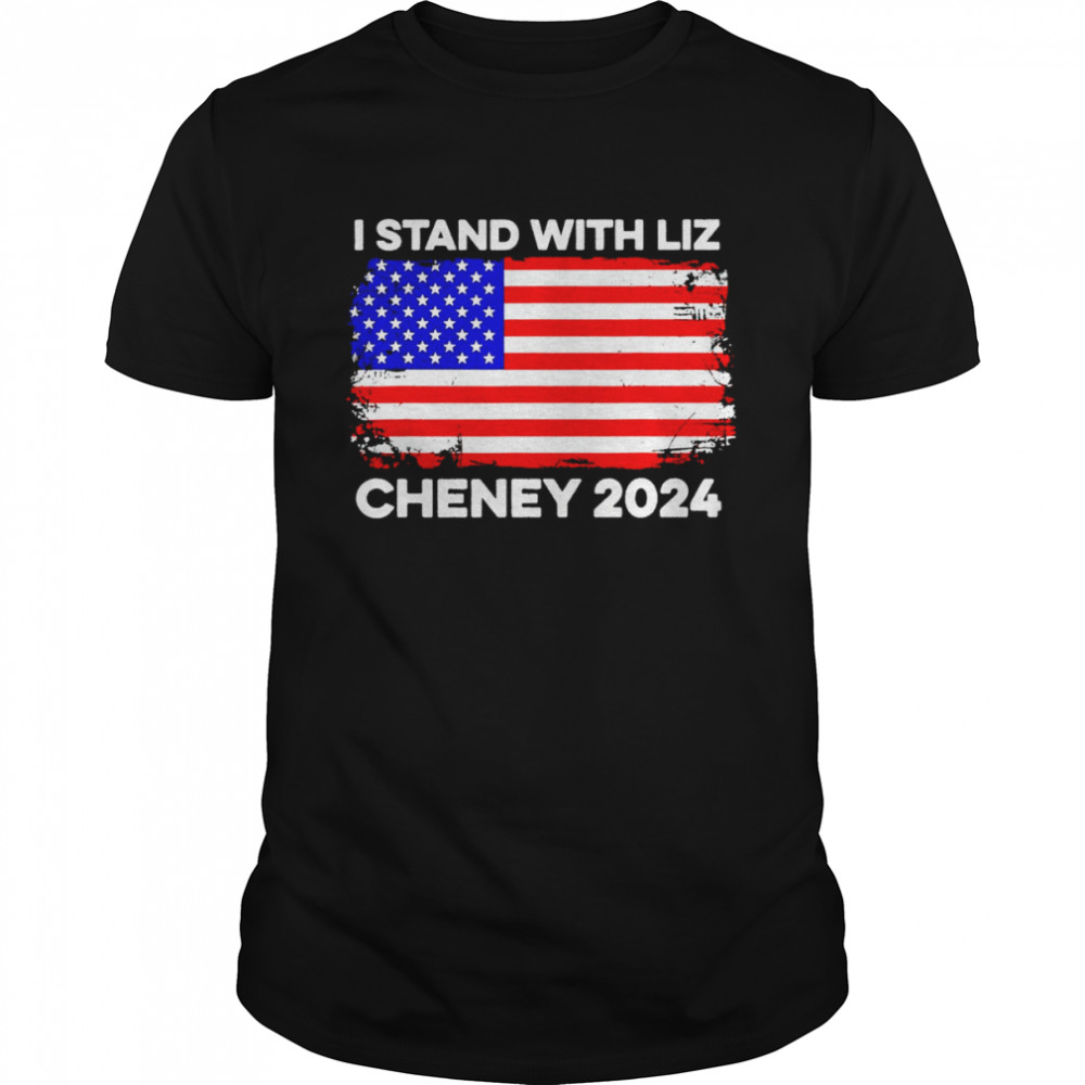 I stand with Liz Cheney 2024 America flag shirt