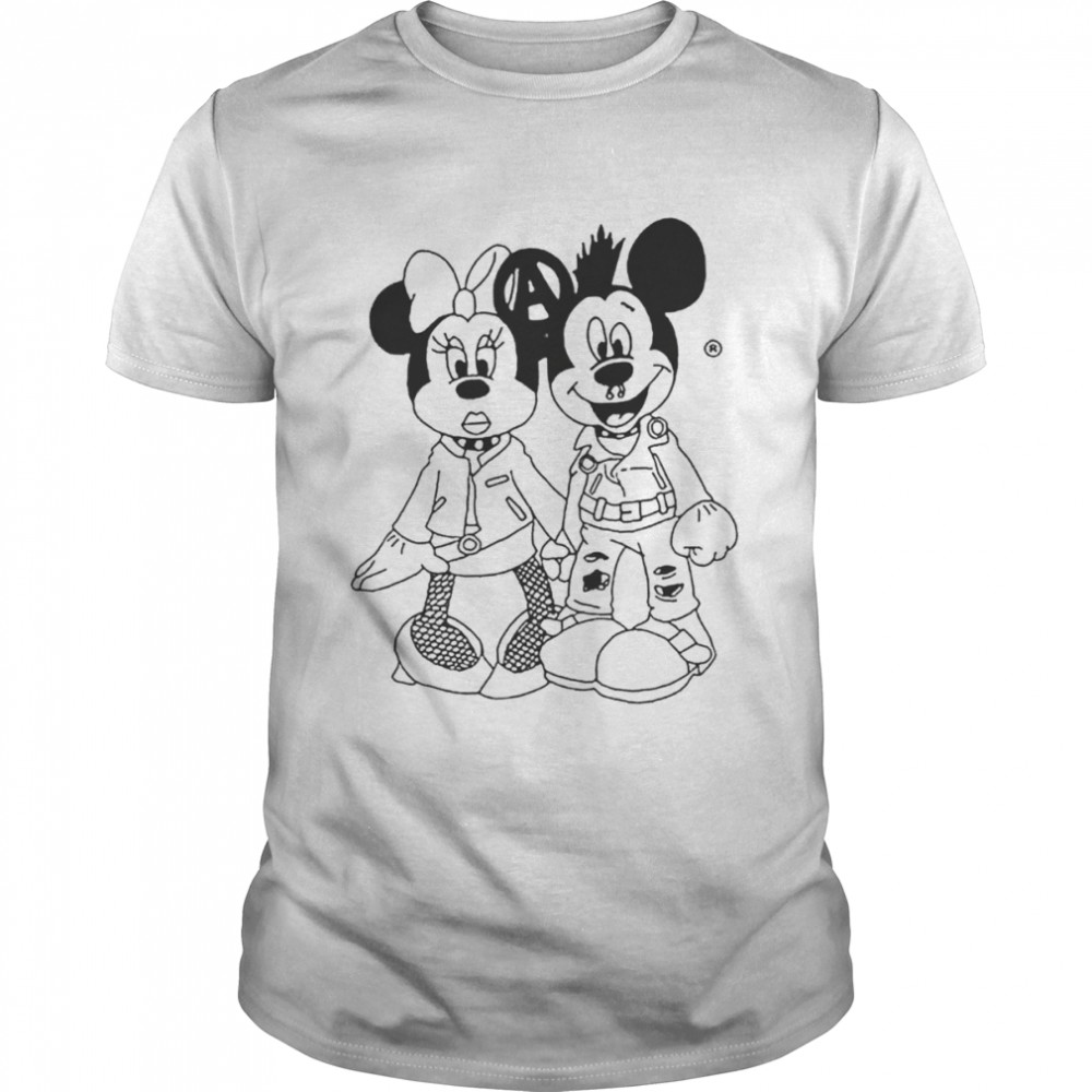 Minnie and Mickey Mouse punk shirt