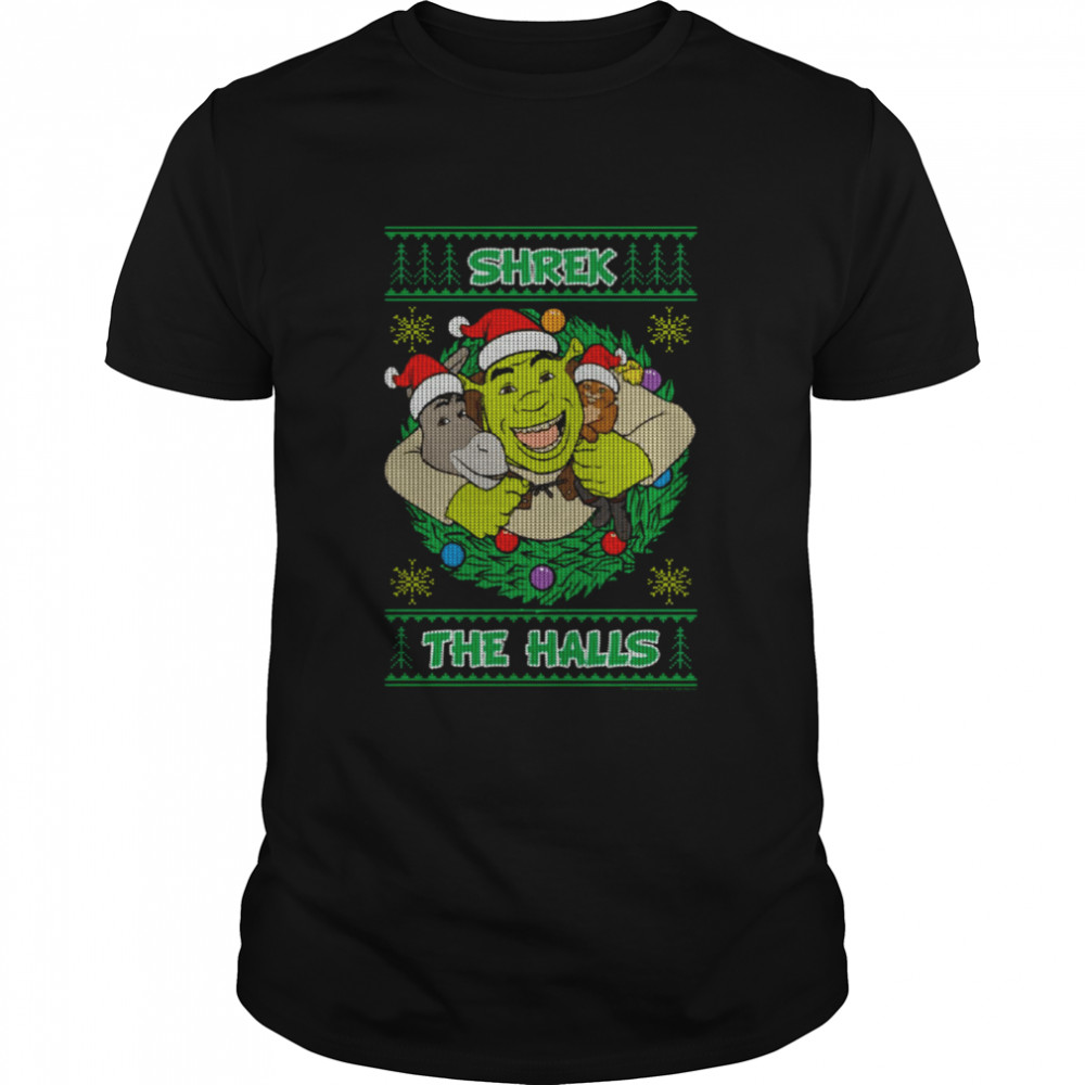 Shrek The Halls Ugly Christmas Group Portrait shirt