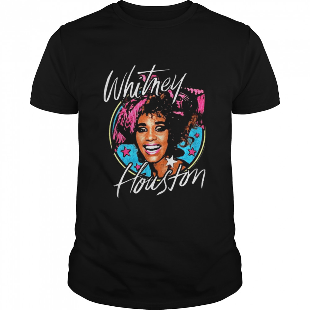 Whitney Houston Stars Black shirt