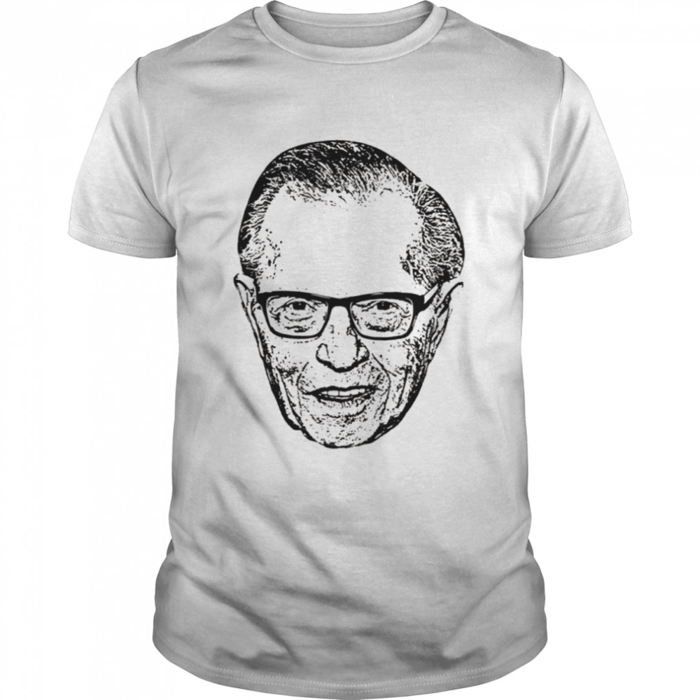 Black And White Art Larry King Portrait shirt