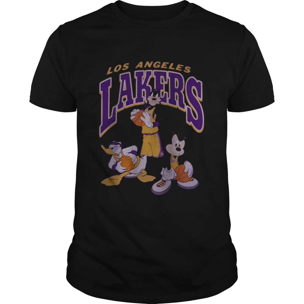 Junk Food Purple Los Angeles Lakers Disney Mickey Squad shirt