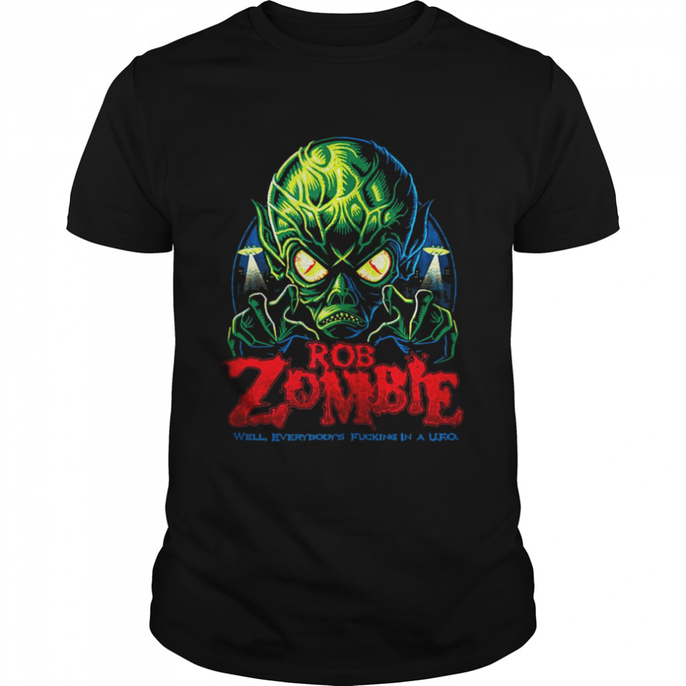 Rob Zombie Monster Light Blue Invasion Retro shirt