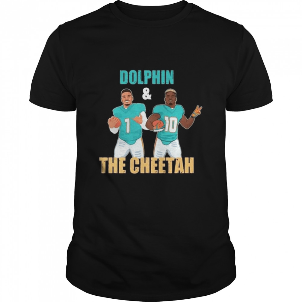 Tua Tagovailoa Dolphins And The Cheetah Miami Dolphins Shirt