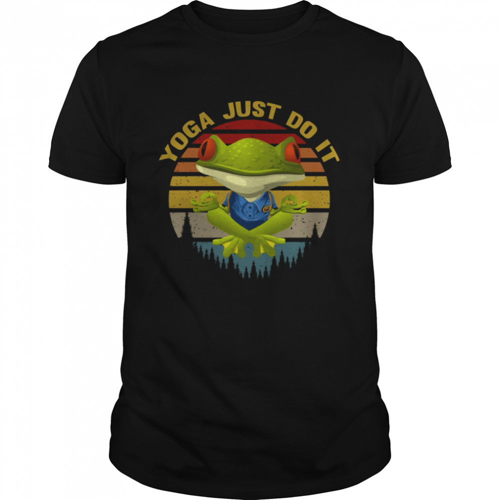 Yoga Just Do It Vintage Retro Frog shirt