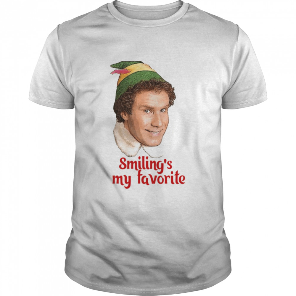 Smiling’s My Favorite Buddy The Elf Will Ferrell Movie Christmas shirt