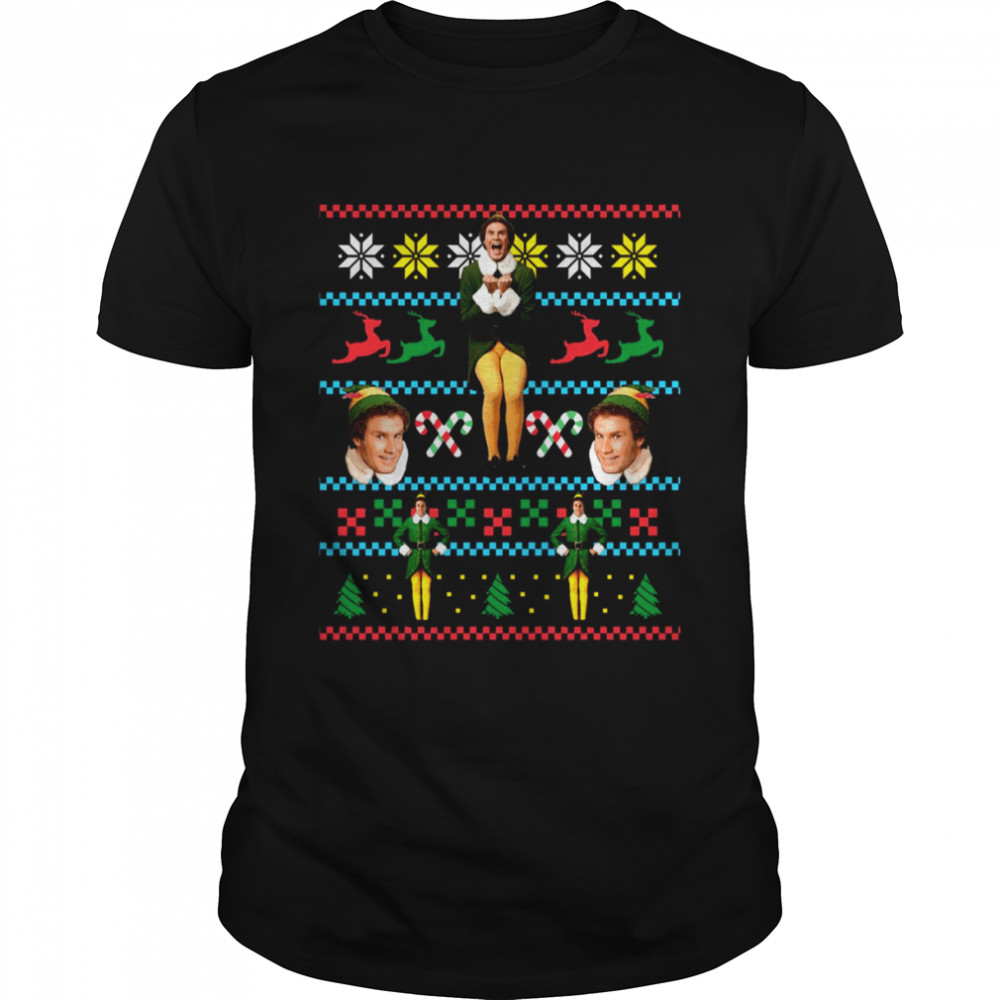 Ugly Christmas Design Xmas Movie Buddy The Elf Will Ferrell shirt