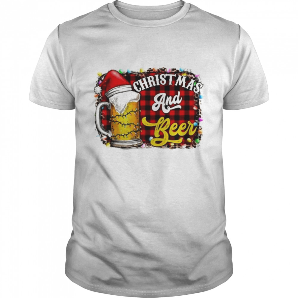 christmas and beer Santa beer shirt