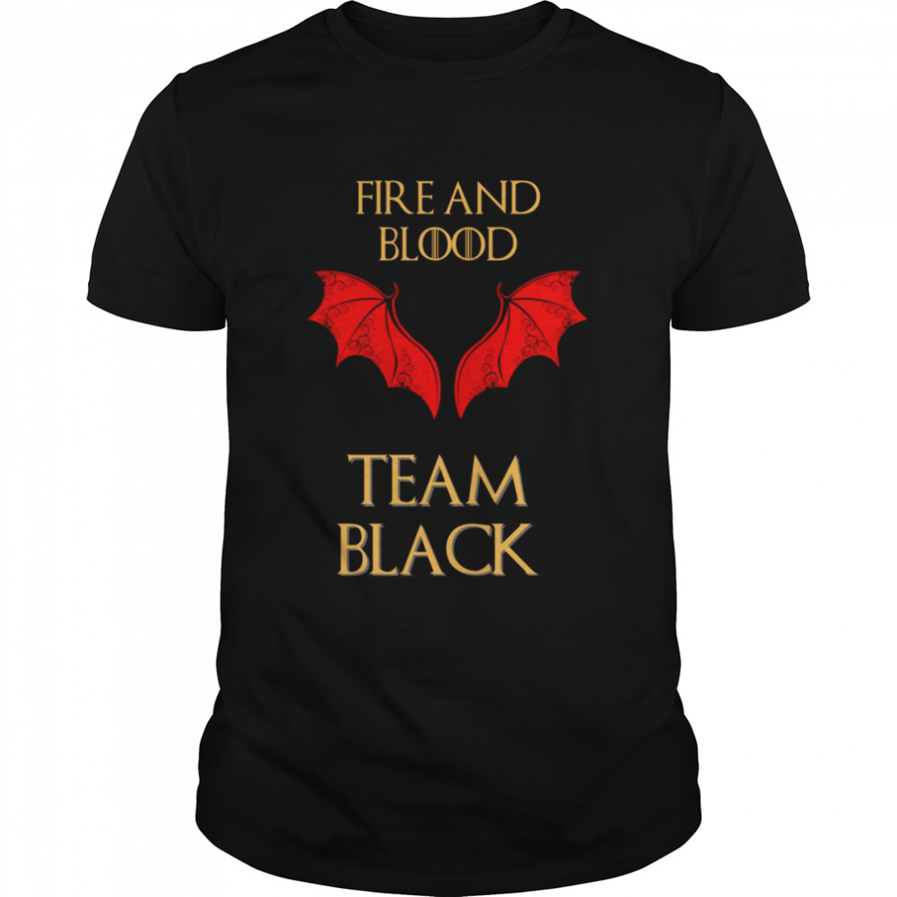 Game Of Thrones House Of The Dragon Targaryen Team Black shirt