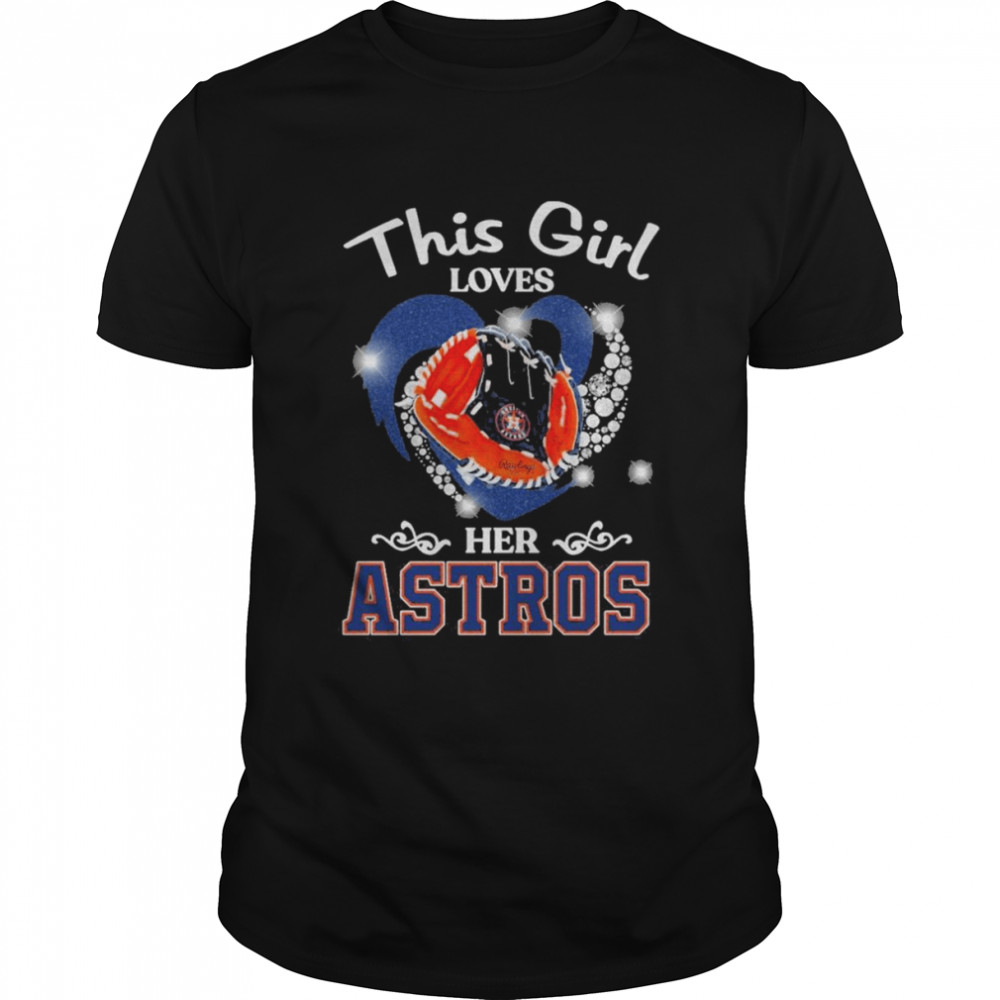 This Girl loves her Houston Astros Heart diamond shirt