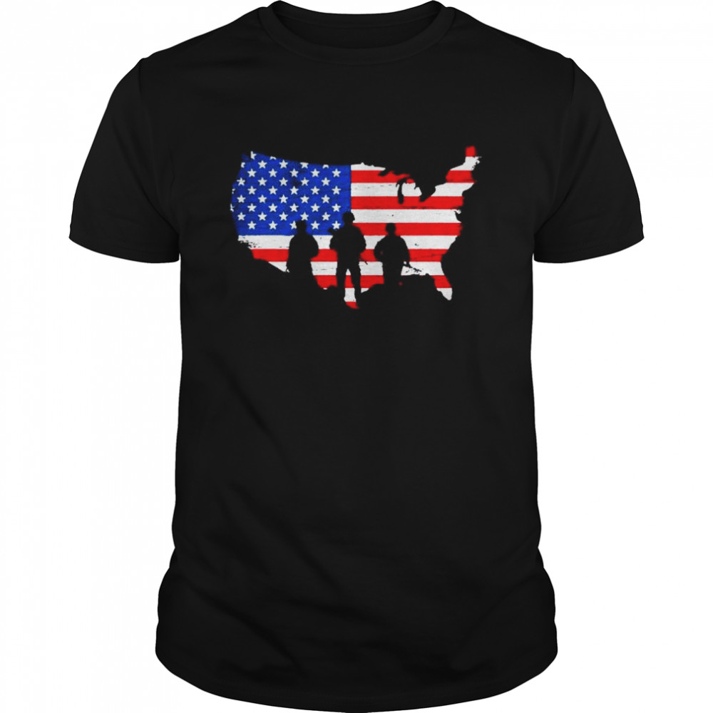 Veterans Day 2022 American map Flag shirt