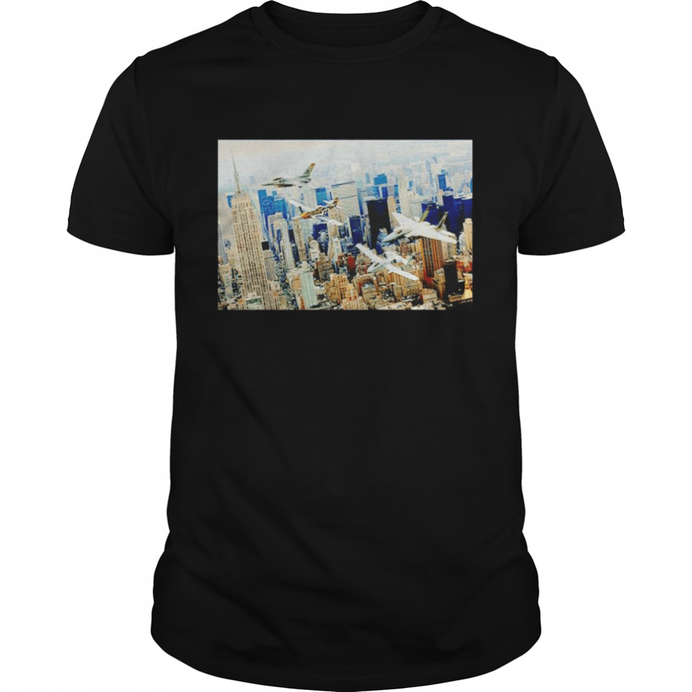 New York City Skyline Jets-A10 Warthog F-15 F16 WW2 shirt