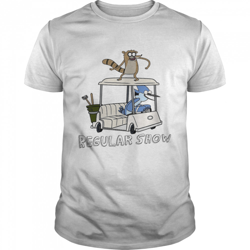 Regular Show Mordecai And Rigby Golf Cart Regular Show Cartoon Disney shirt