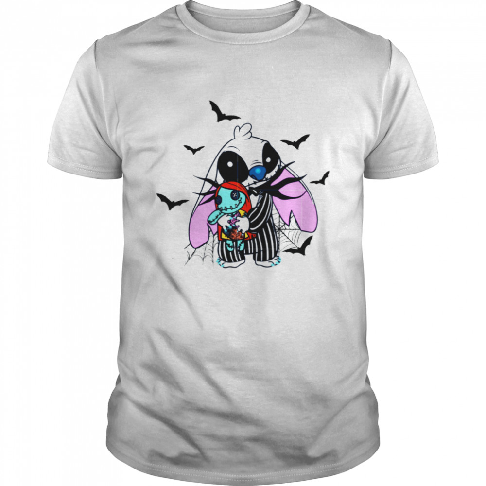 Stitch And Jack Sally Stitch Kiss Halloween shirt