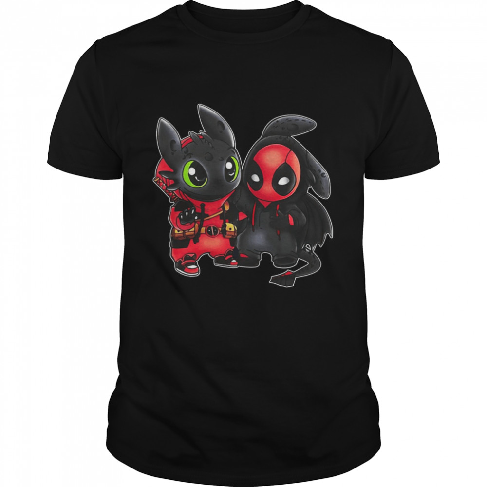 Toothless And Deadpool Friends Marvel Halloween shirt