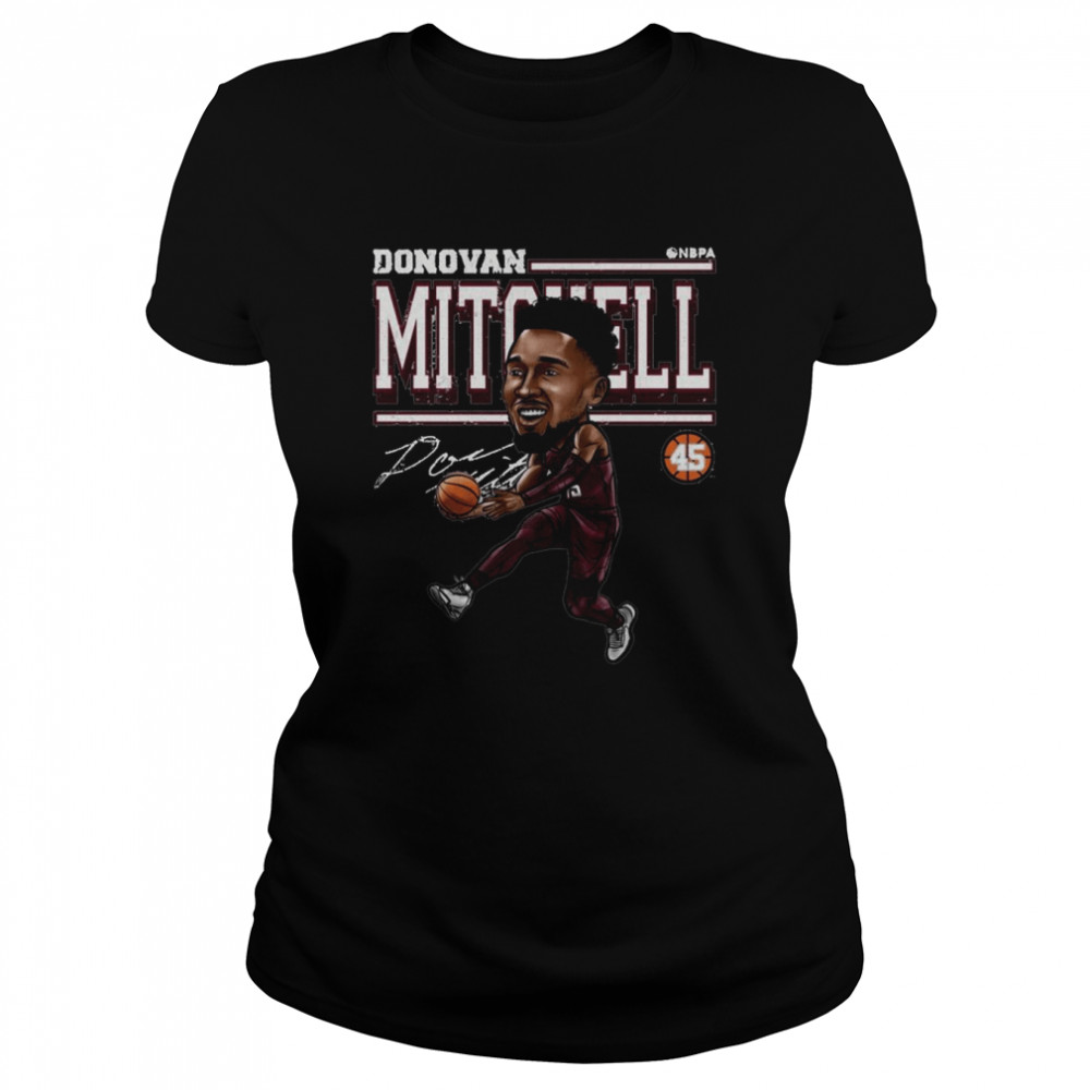 Donovan Mitchell Cleveland Cartoon Signature  Classic Women's T-shirt