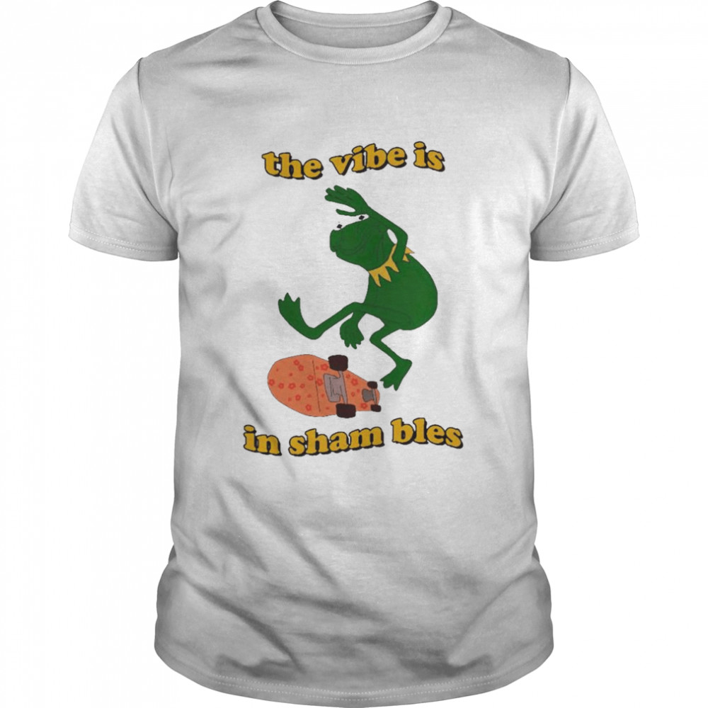 Frog the vibe is in shambles T-shirt