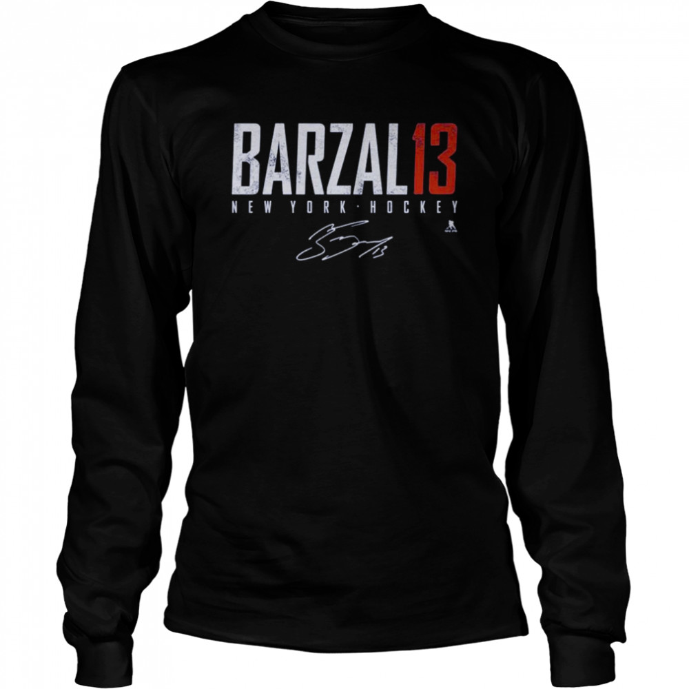 Mathew Barzal New York I Elite Signature  Long Sleeved T-shirt