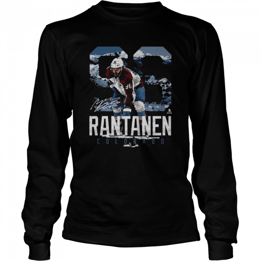 Mikko Rantanen Colorado Avalanche Landmark Signature  Long Sleeved T-shirt