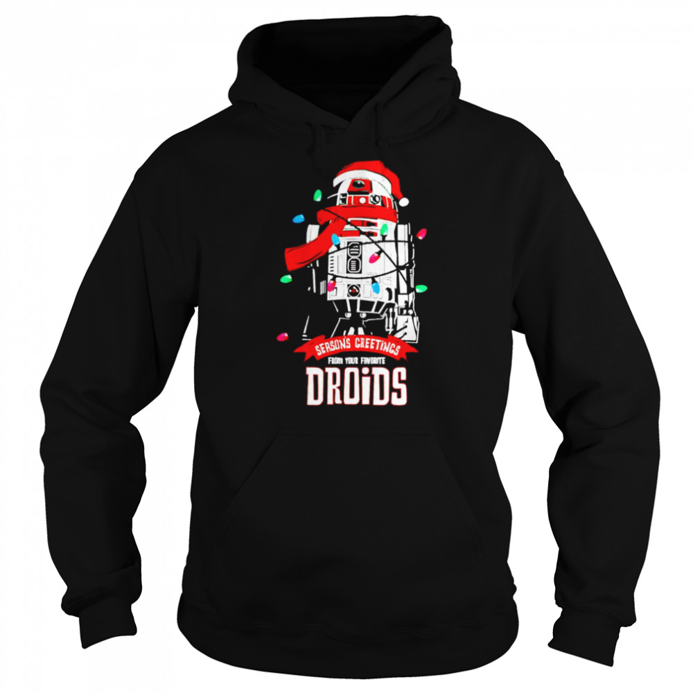 R2d2 Seasons Greetings Holiday shirt Unisex Hoodie