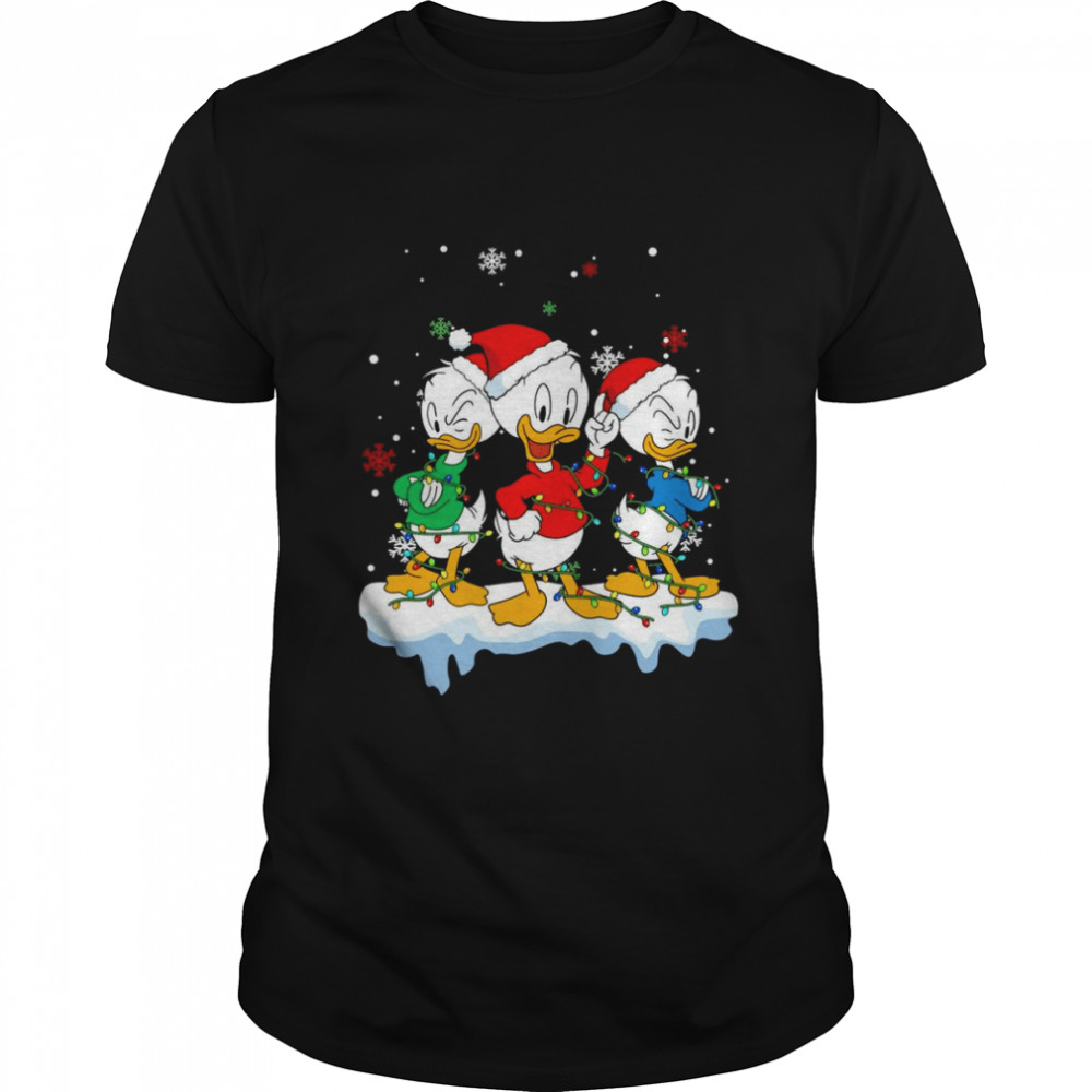 Disney Ducktales Huey Dewey and Louie Christmas Lights Shirt