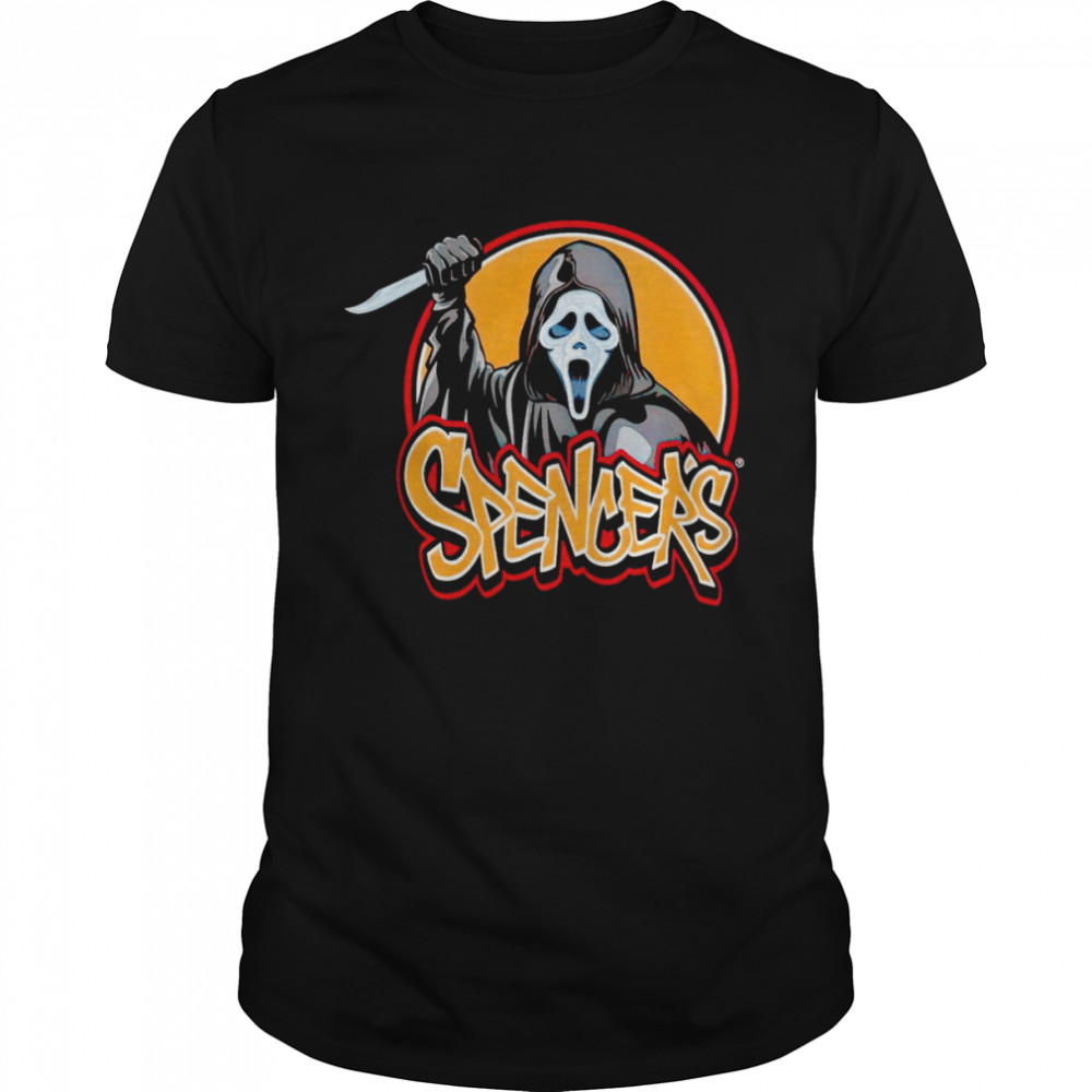 Ghost face spencer’s logo shirt