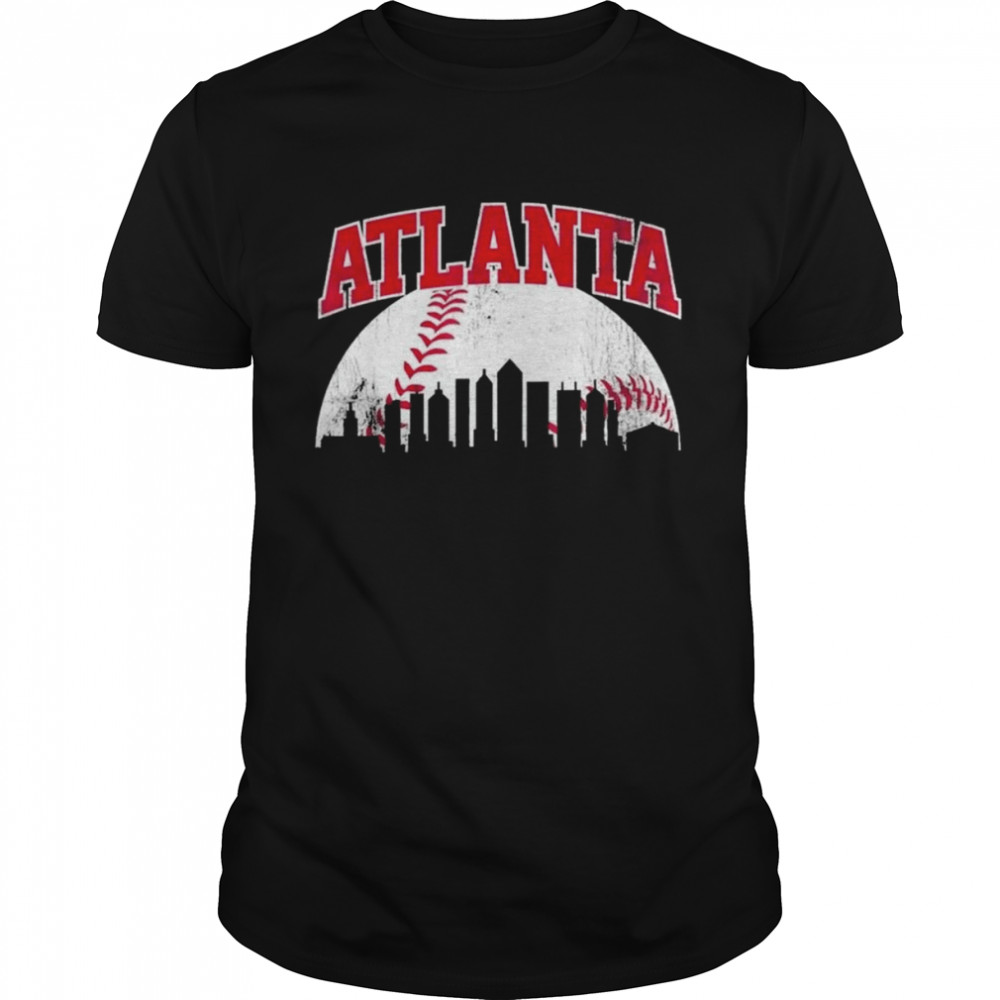 Atlanta Baseball Skyline City Gameday Retro Vintage USA Vintage 2022 Shirt