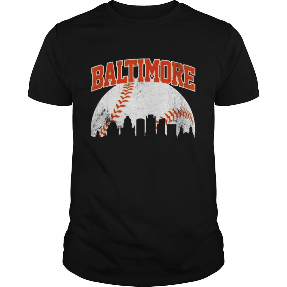 Baltimore Baseball Skyline City Gameday Retro Vintage USA Vintage 2022 Shirt