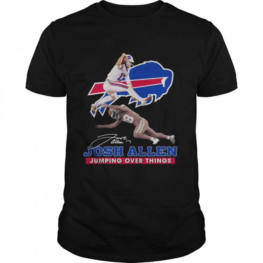 Buffalo Bills Josh Allen Jumping over things signature shirt