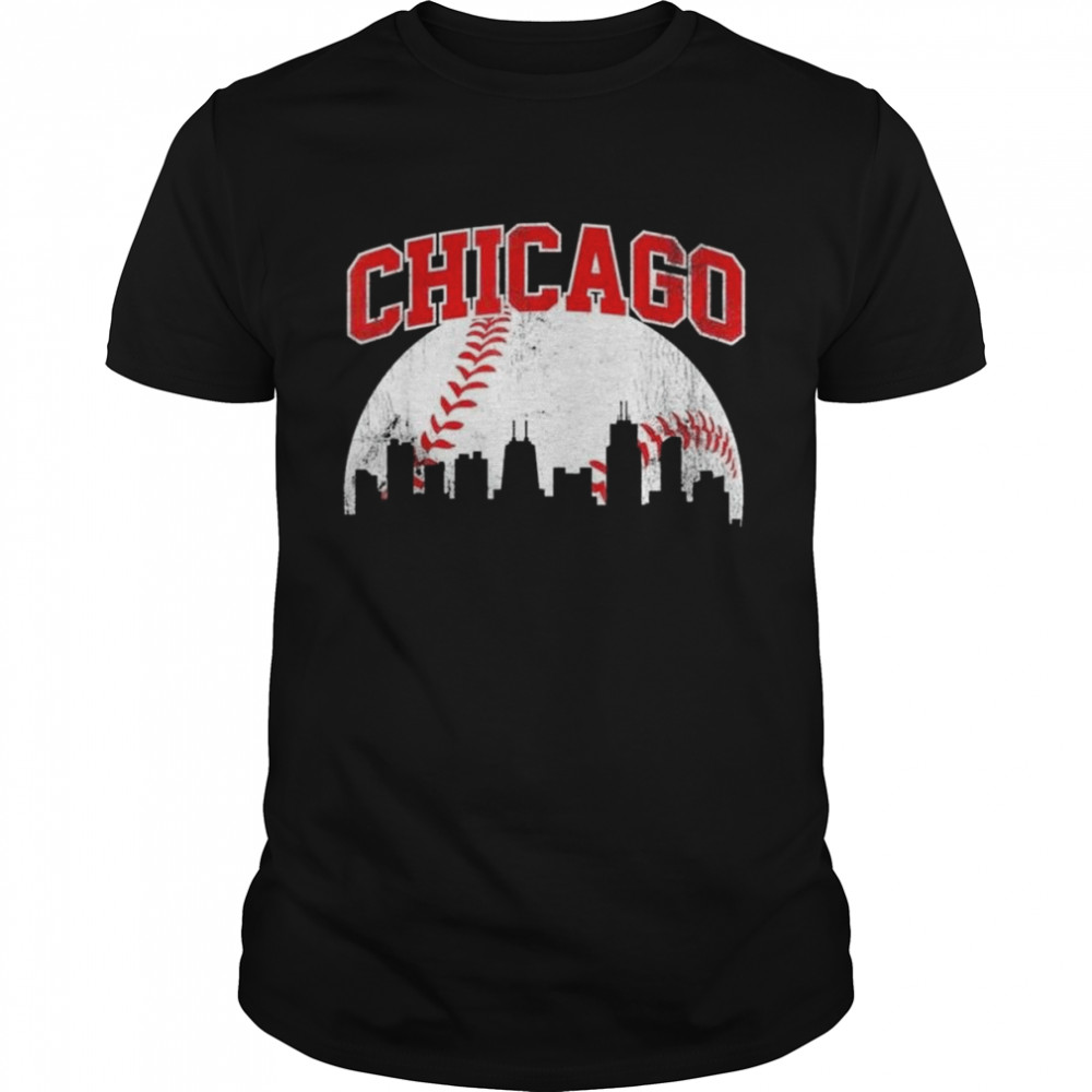 Chicago Baseball Skyline City Gameday Retro Vintage USA Vintage 2022 Shirt