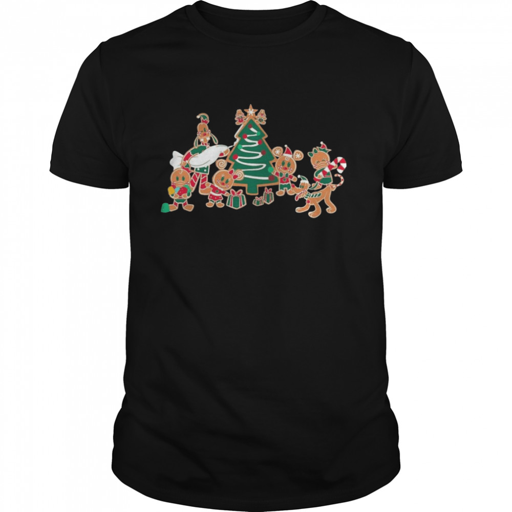 Disney Mickey Minnie Goofy Pluto Chip Dale Gingerbread Cookies Christmas shirt