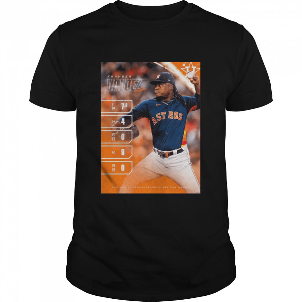 Framber valdez houston astros in 2022 mlb alcs game 2 shirt