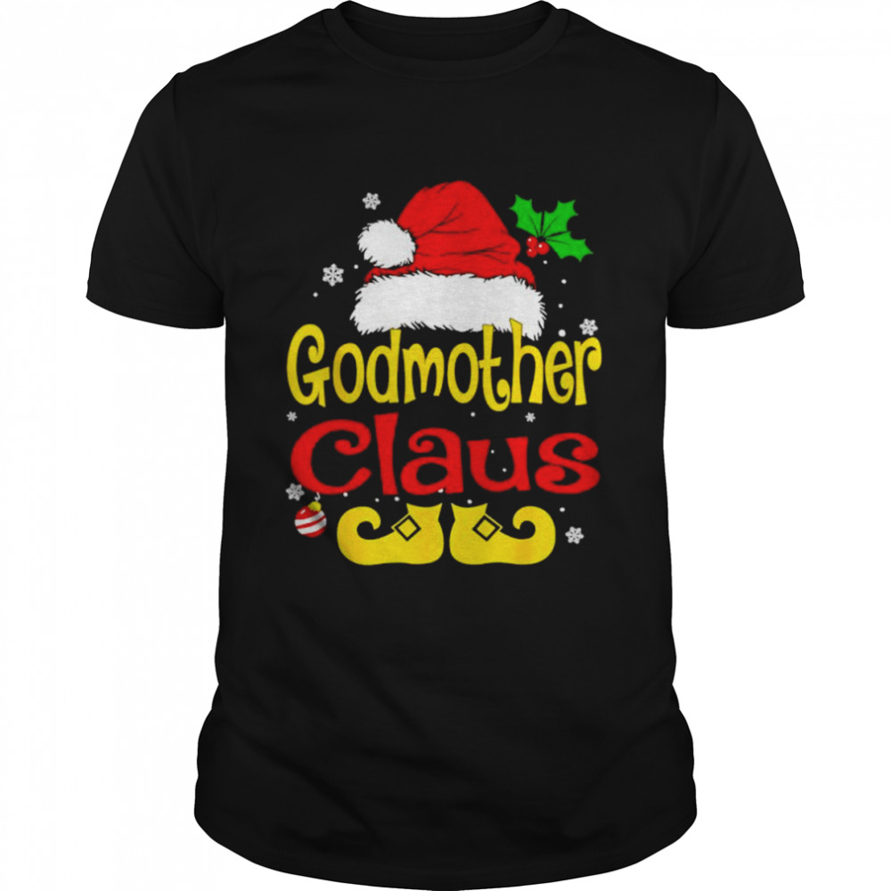 godmother Claus santa hat Christmas shirt