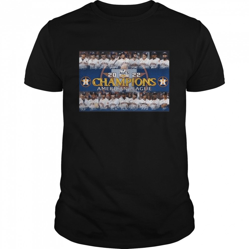 Houston astros 2022 alcs champions American league signatures shirt