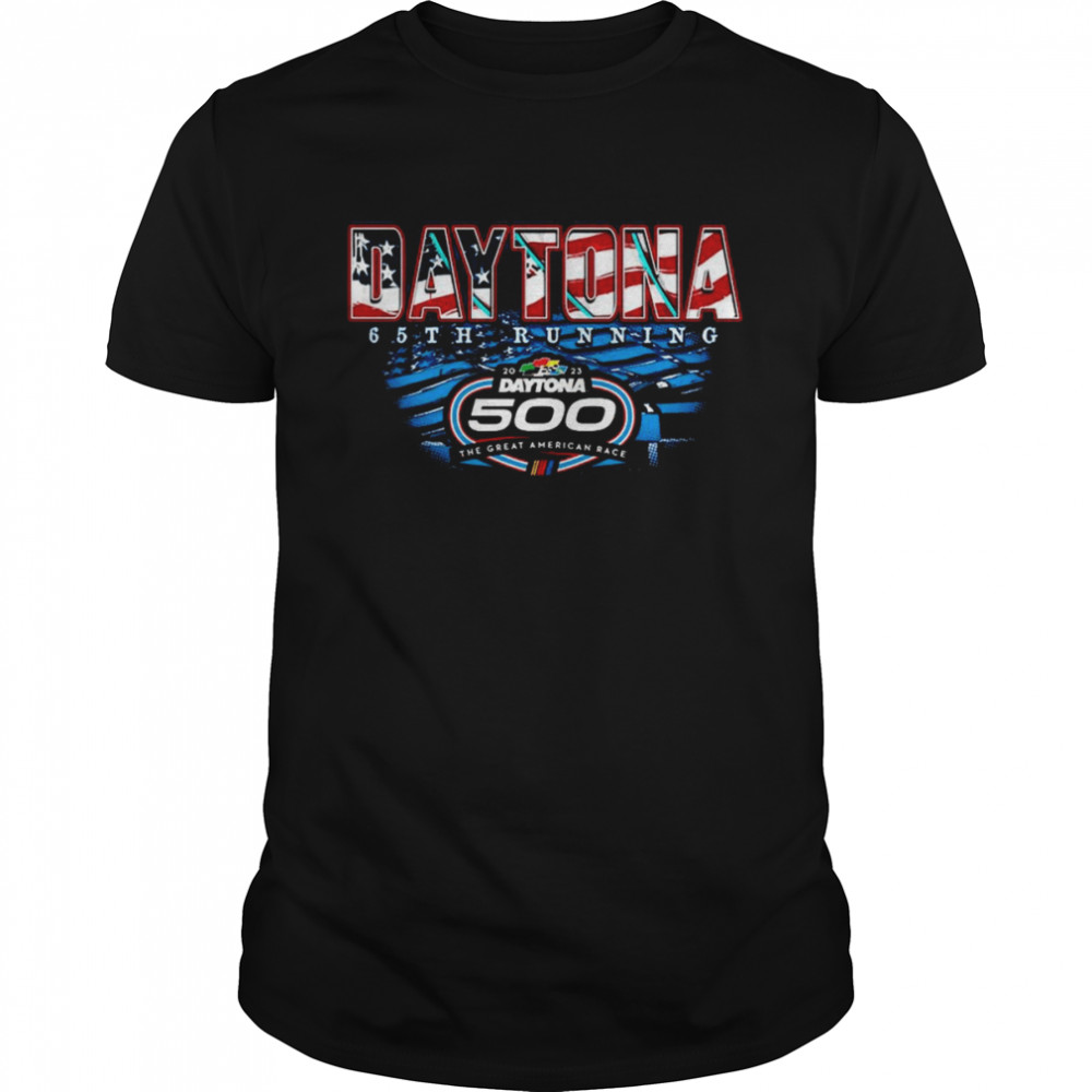 2023 Daytona 500 Checkered Flag Two Spot Knit Patriotic Eagle Shirt