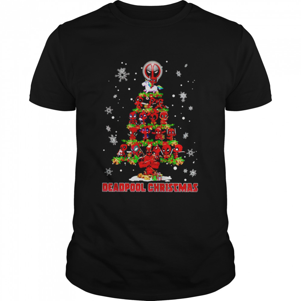 Deadpool chibi Christmas tree shirt